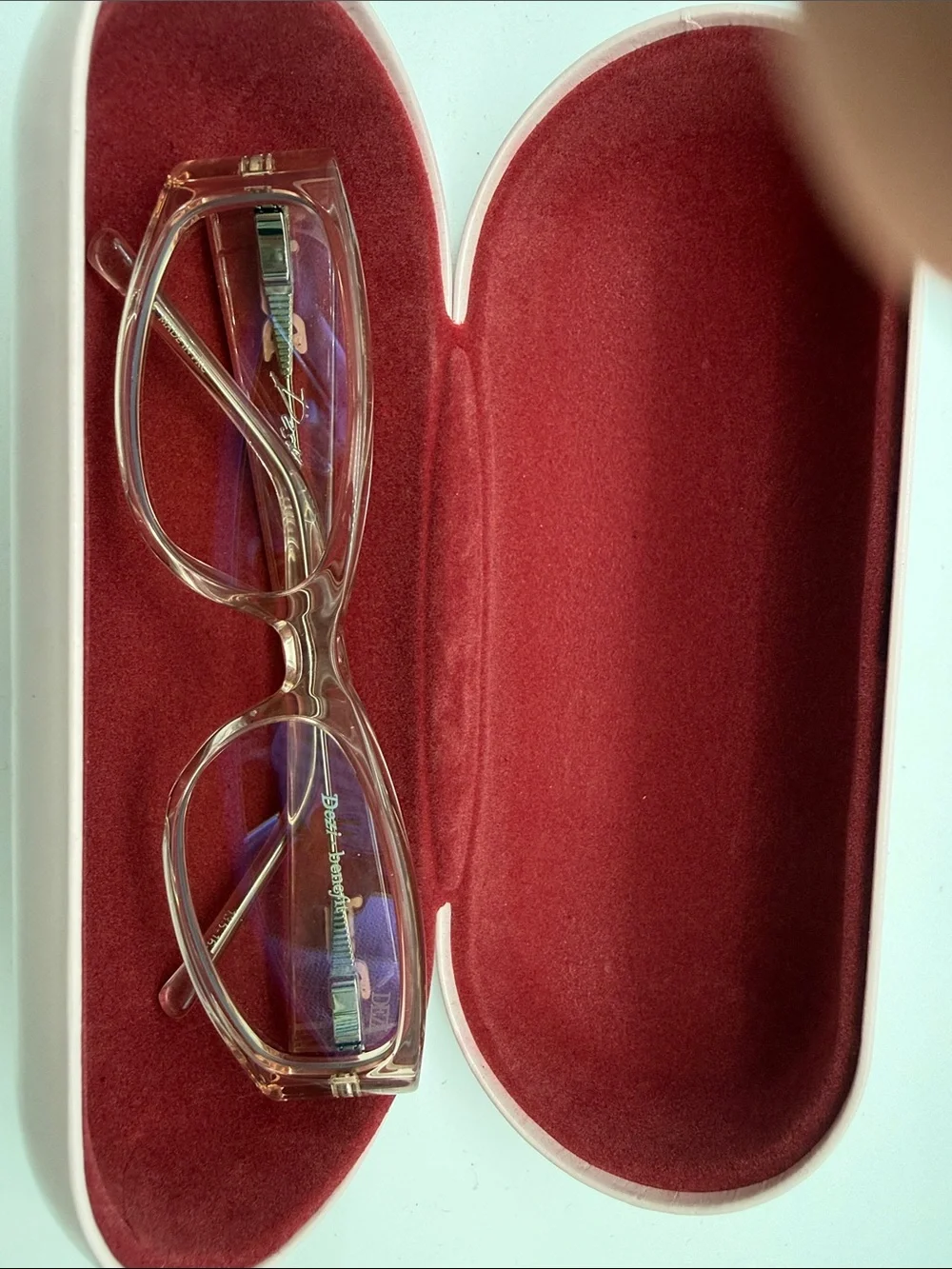 DEZI x Benefit Crystal Pink Glasses Limited Edition w/ Case and cloth